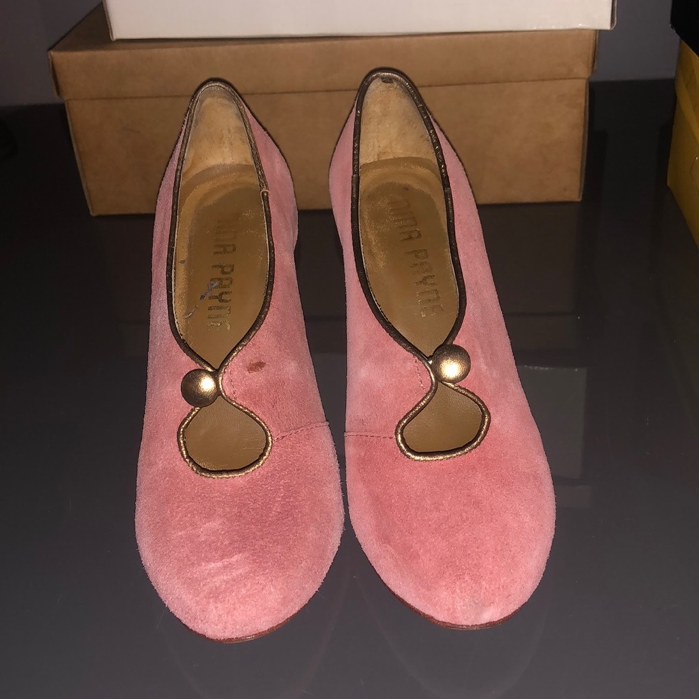 Nina Payne Anthropologie pink heels